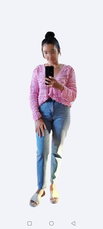 Розовый кардиган