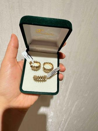 Золотой набор -Клэш де картье с подвижными шипами