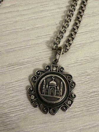 Кулон, цепочка, серьги, кольцо серебро