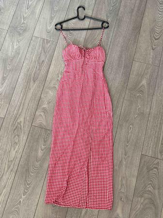 летнее платье в клетку