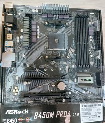 Матернская плата ASRock b450m pro4 r2.0