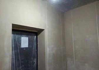 Штукатурка стен по маякам, демонтаж, стяжка