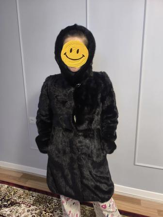 Натуральная норковая шуба премиум-класса цвета - черный