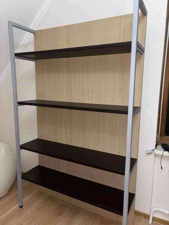 Стеллаж деревянный с металлическим каркасом