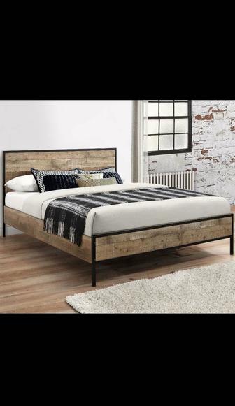 Кровать из металла стиль лофт одноярусный