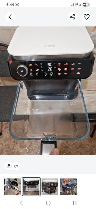 Продам аэрогриль 5.5л стеклянная чаша