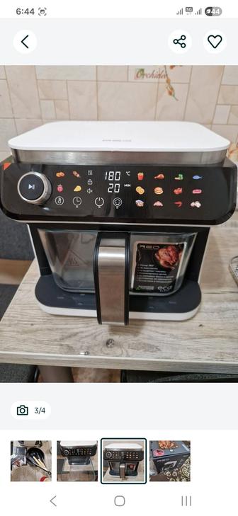 Продам аэрогриль 5.5л стеклянная чаша