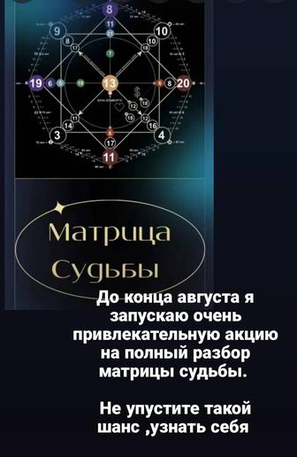 Скидки на расчет матрицы судьбы