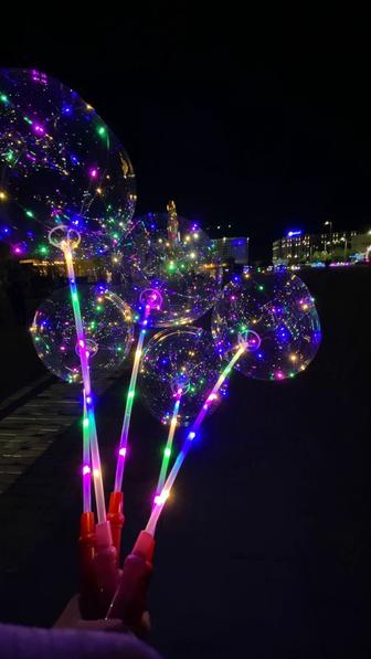 Светодиодные шары комплект батарейка стойка ручка и свечи есть т
