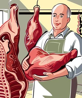 Повар-мясник заготовки.