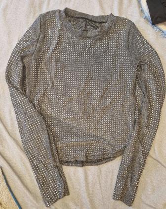 Кофта со стразами легкая