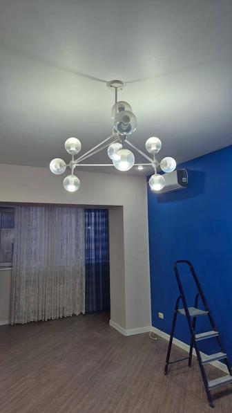 Люстра Молекула, 10 ламп (Лофт/Модерн). Энергосберегающие лампы в подарок!