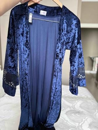 Женский велюровый халат Л