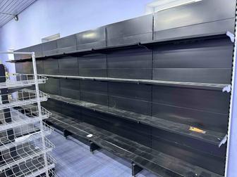 Стеллажи полка для магазина железный б/у 8метров