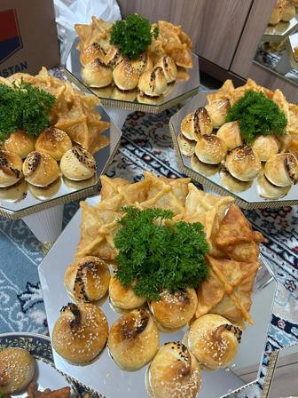 Самса, чибурики, рулет куринный, сырный