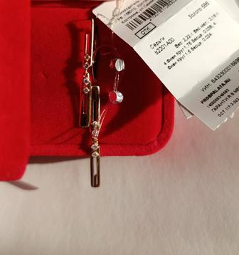 Продается Российское золотые серьги