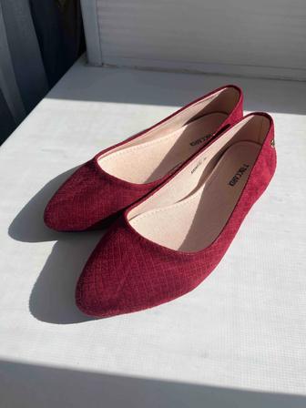 Балетки, туфли красные 38