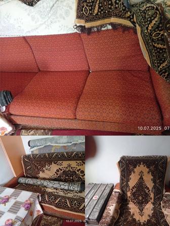 Диван и кресло б/у