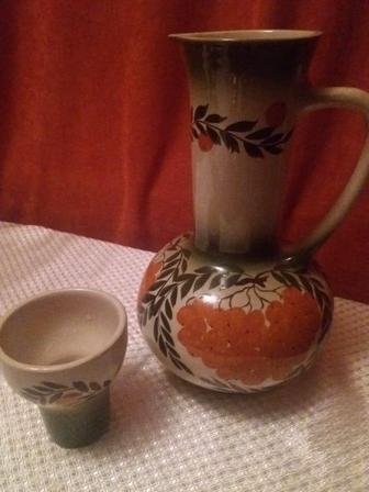 Кувшин керамический со стаканом