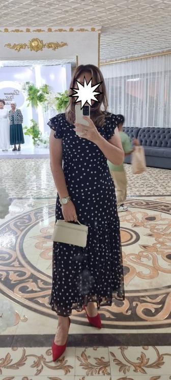 Платье шифоновая горошек