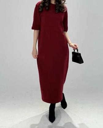 Бордовое платье