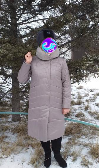 Продам куртку женск. размер 52 на верблюжке зимнюю капюшон с норкой