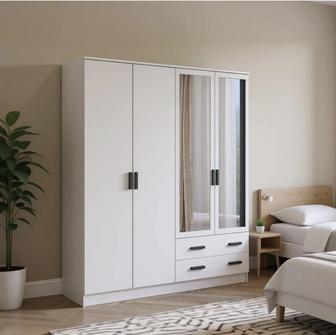 Распашной шкаф AsiaBrand
Классик 4Д, 180220х53 см, белый