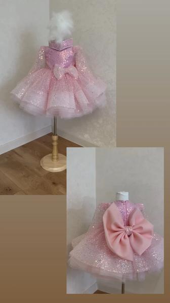 Нарядное платье на тусау кесер, на годик, к 8 марта