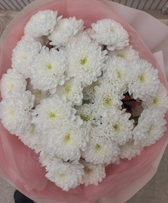 Шикарный букет из белых хризантем за 8000 тенге