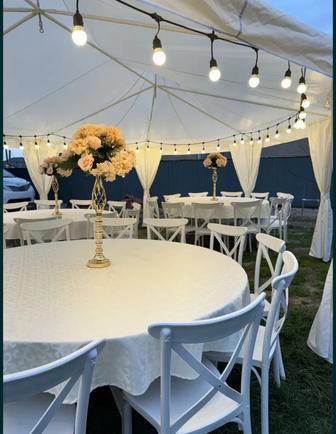 Сдаем в аренду круглых столов со стульями