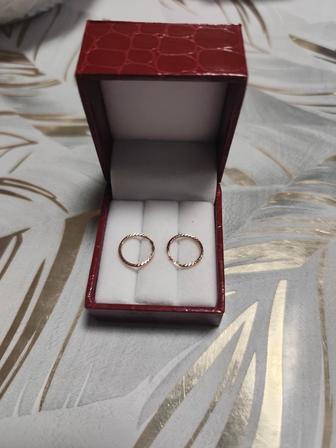 Золотые сережки серьги для девочки девушки женщины