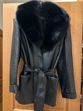 Кожанная куртка с мехом