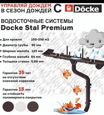 Металлическая водосточная система Docke