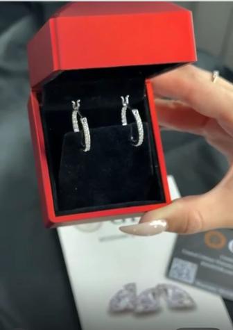 Сияние Муассанита Серьги