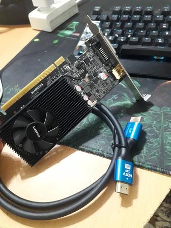 Видеокарта GT 1030 2Gb Ddr5 и HDMI кабель 1 метр