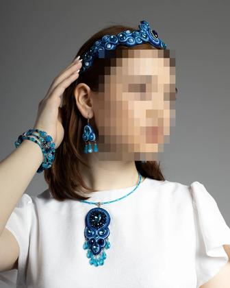 Дизайнерские украшения ручной работы выполнены сутажной технике