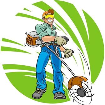 Косим траву триммером (Шоп шабамыз триммермен)