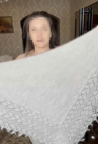 Пуховые шали ручной работы