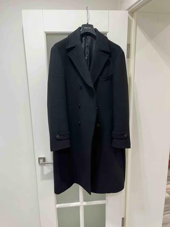 Пальто шерстяное длинное черное бренда Shoqan (Шокан)