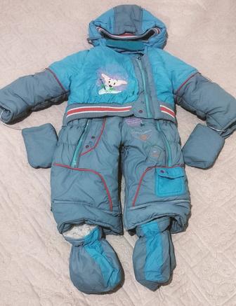 Зимний детский комбинезон трансформер 2 в 1