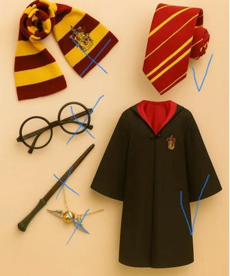 мантия для девочек, гриффиндор костюм