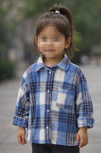 Рубашка детская утепленная в клетку