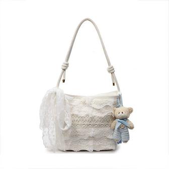 Женская кружевная сумка с мишкой