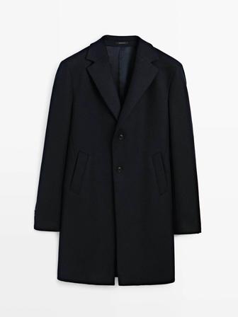 Пальто от Massimo Dutti Long Navy