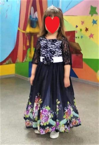 Нарядное платье для маленькой принцессы на 5-7 лет