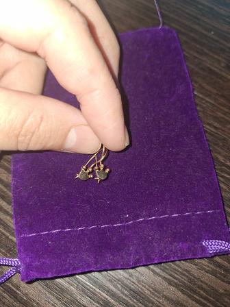 Детские сережки золотые