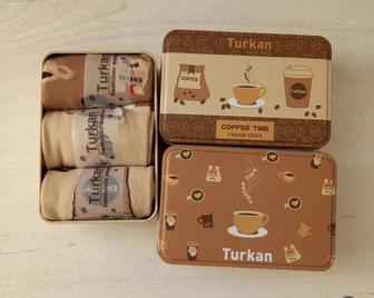 носки с принтом кофе