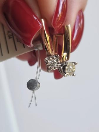 Серьги золото 585 проба с бриллиантами