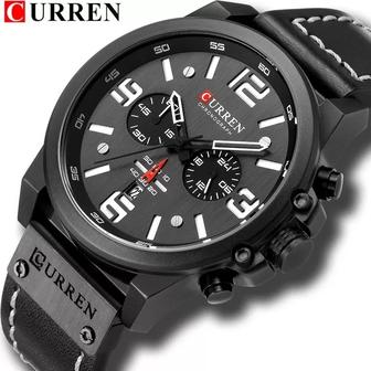 Мужские кварцевые наручные часы Curren Chronograph новые в подарочной упак