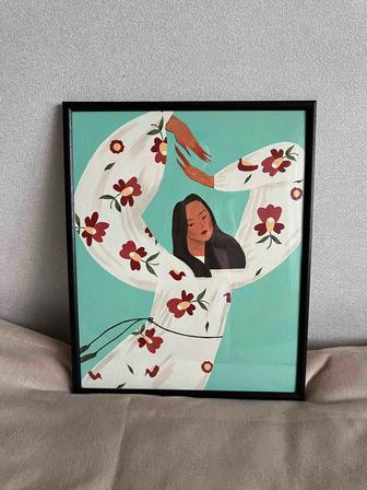 Продам интерьерную картину, 50х40 см, в раме, акрил